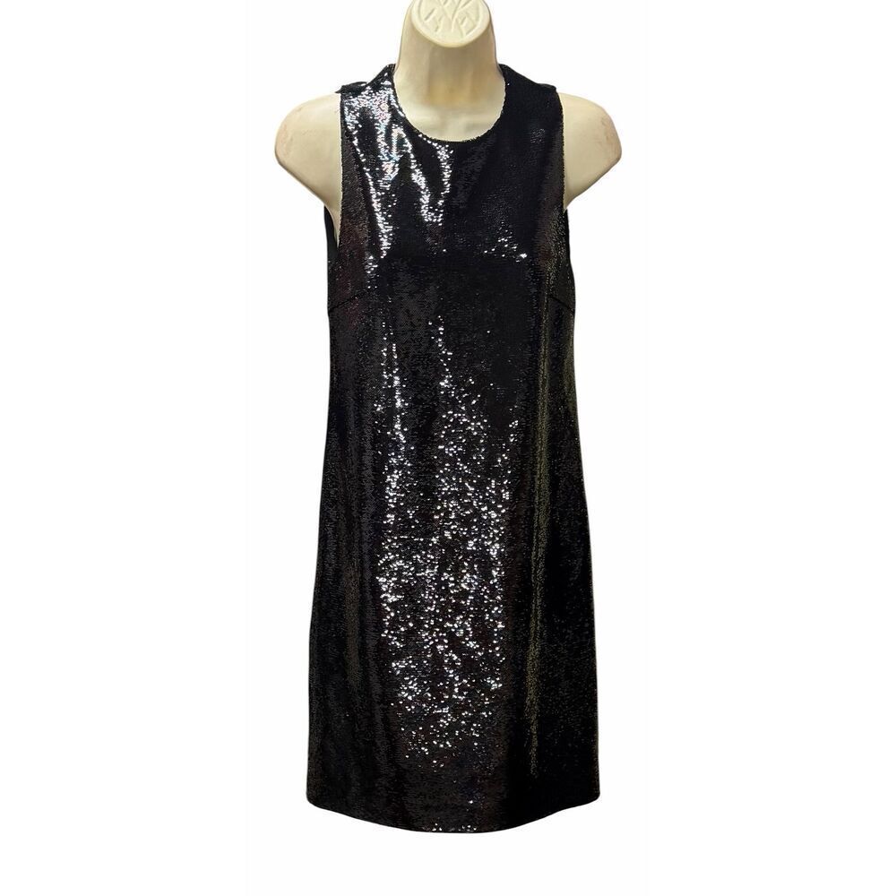VERONICA DE PIANTE Kat Dress In Flat Sequin Black NWT Size 36/ Small - Picture 8 of 11